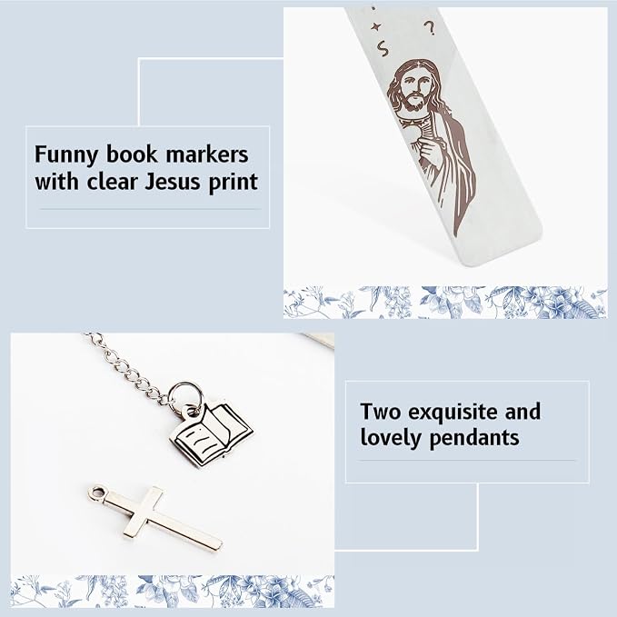 Funny Bookmarks for Women, Stainless Book Mark with Gift Box, Christian Book Marker Gift for Book Lovers, Friends, Reading Women, Men, Funny Easter Gifts, Birthday Christmas Gift