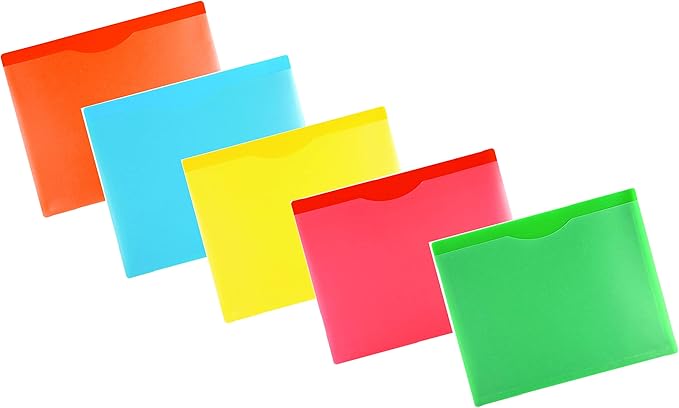 Filexec Products File Jacket, Side Loading, Letter Size, Assorted Pack of 25 (50626-3725)