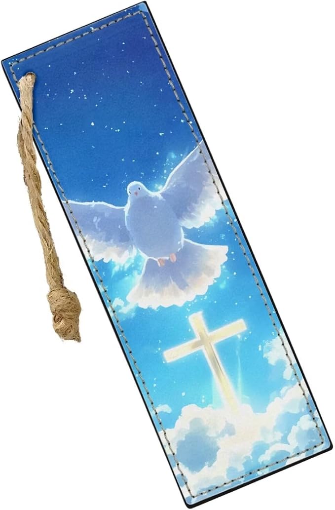 2 Pack Leather Bookmark Mushroom Bookmark for Teachers, Students, Book Lovers Cross Dove Fun Book Marks for Reading Cool Bookmarks, Book Marks for Adults Kids