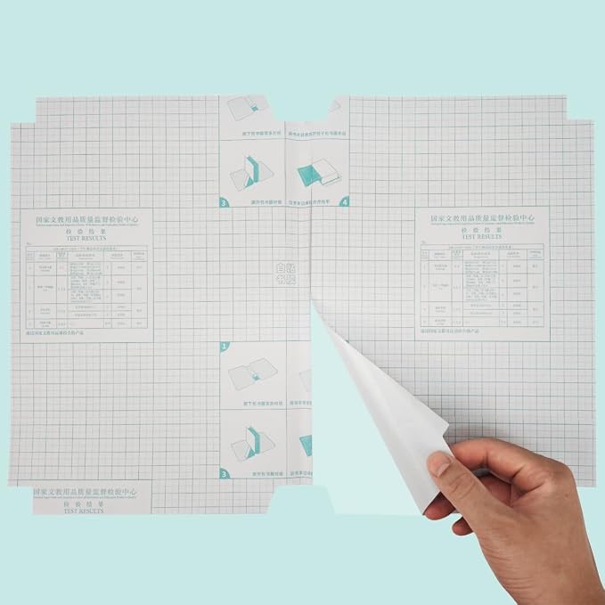 ONTYZZ 10pcs Self Adhesive Bookcover Sticky Book Protector Film Easy Peel for Books Documents Textbook Paperbacks 47CM*34CM