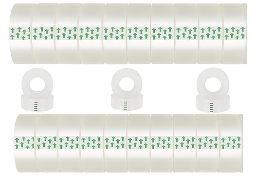 YGM Clear Packing Tape Refills The Office Supplies Fashion Classroom Must Haves School Supplies Packing Tape Dispenser Desk Accessories & workspace Organizers Shipping Tape School Trans Tape (20)