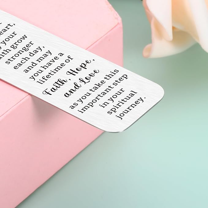 Adult Baptism Gifts for Women Men, Bulk Catholic Baptism Gifts for Teen Girls Boys, Cross Baptism Bookmark, Easter Basket Stuffers,First Communion Gift for Teens,Christening Confirmation Gift for Kids