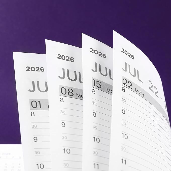 2026-2027 Appointment Book/Planner - 8.2" x 11", Daily Planner 2026-2027 from Jul. 2026 - Jun. 2027, Daily Hourly Planner with 30-Minute Interval, 12 Monthly Tabs, Back Pocket