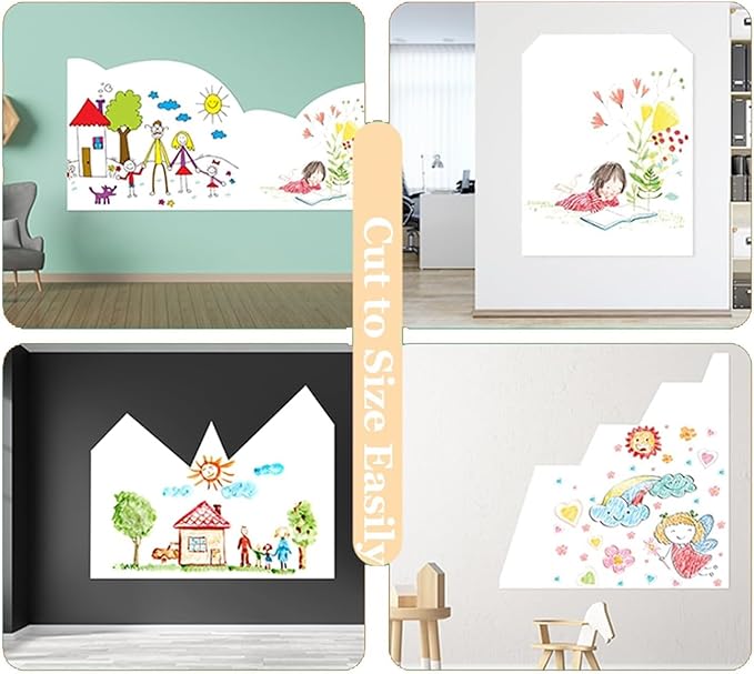 Magnetic Whiteboard Contact Paper, 36" x 48" Magnetic Self Adhesive Dry Erase White Board Wall Stickers, Stick on Whiteboard Roll, for School/Home/Office