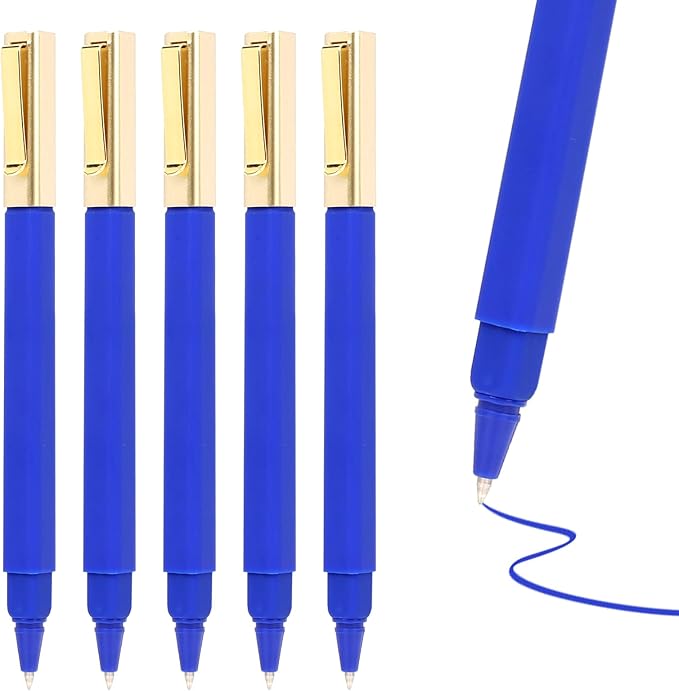 36 Pack Gel Pens Blue 0.5mm Medium Point Blue Gel Ink Pens with Cap Quick Drying Ballpoint Pen Smooth Writing Fine Point Pen for Journaling School Office Supplies