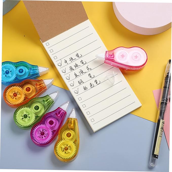 Milisten Highlighter Correction Tape Correction Belt Stationery for Boys and Girls Random