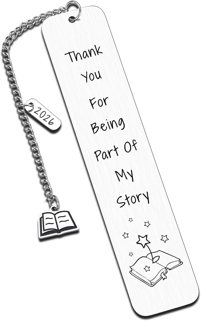 Teacher Appreciation Gifts Thank You Teacher Gifts Bulk End of School Year Gift for Women First Day of Senior Welcome Back to School Supplies Thank You for Being Part of My Story Bookmark Christmas
