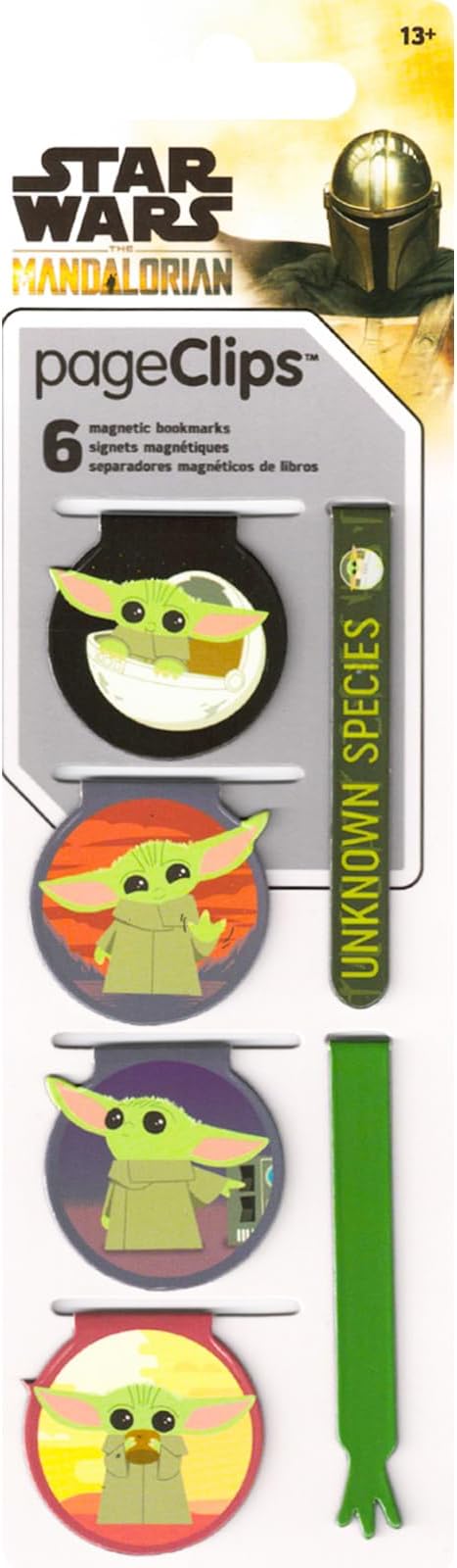 Star Wars Baby Yoda Bookmark Set - Bundle with 3 Mandalorian Bookmarks for Kids and Adults Featuring Baby Yoda and Ahsoka (Mandalorian Party Favors)