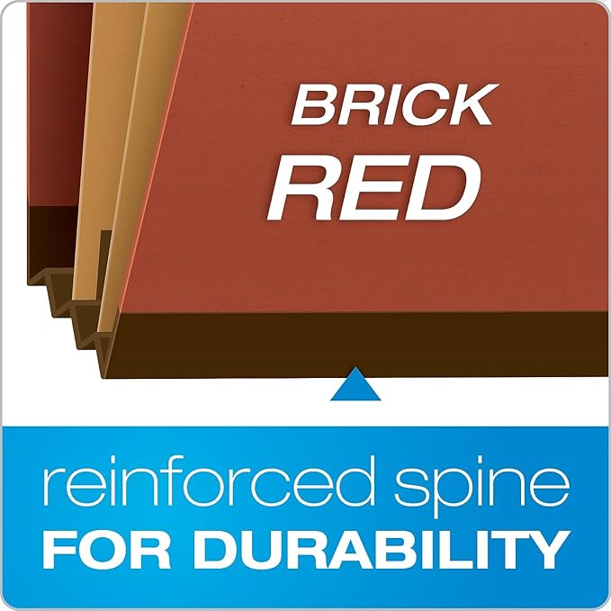 Pendaflex Moisture-Resistant Classification Folders, Letter Size, Red, 10 Count (Pack of 1)