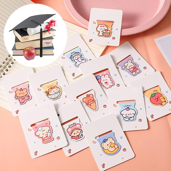 24PCS Cute Bookmarks for Kids, Page Markers Book Markers, Animals Book Mark, Bookmarks for Women, Page Clips Bookmark for Students Girls School Home Office Supplies