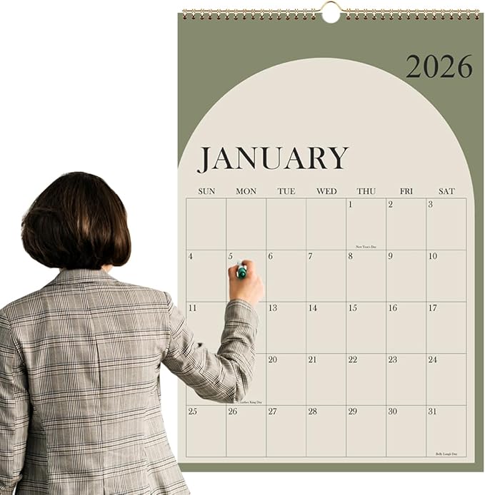2026 Calendar - Large Calendar 2026-2027 from January 2026 - June 2027, 18 Months Calendar/Planner with Thick Paper, 20" x 30", Vertical, Green
