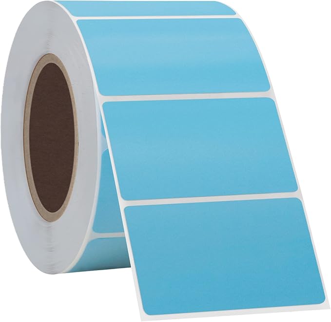 Hybsk 2.25x1.25 inch Color Direct Thermal Labels for Shipping, Barcodes, Address, Compatible with Rollo Label Printer & Zebra Desktop Printers (2.25"x1.25",Light Blue)
