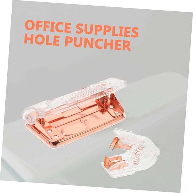 NUOBESTY 1 Set Transparent Stapler Hole Punch Efficient Puncher Stapler Remover Stylish Office Accessories for Accurate Document Alignment and Secure Fastening