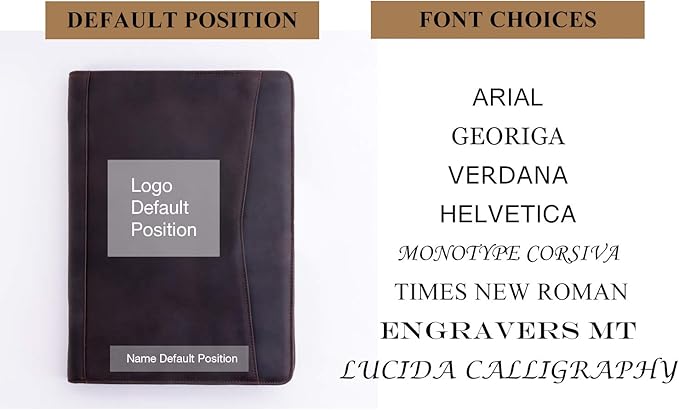 Personalized Leather Portfolio Padfolio for Men, Engraved Gifts for Father's Day for Husband from Wife, Customized Leather Gifts Present for Son/Dad, for Birthday, Dark Brown