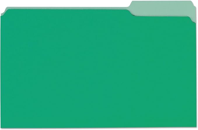 Universal One Bright Top Tab Classification Folder, Bright Green/Light Green (10522)