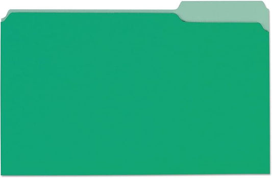 Universal One Bright Top Tab Classification Folder, Bright Green/Light Green (10522)