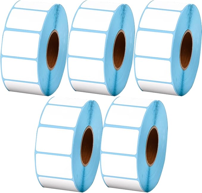 5 Roll Direct Thermal Shipping Labels (1000 Label/Roll), 30×20Mm Waterproof and Adhesive Shipping Labels