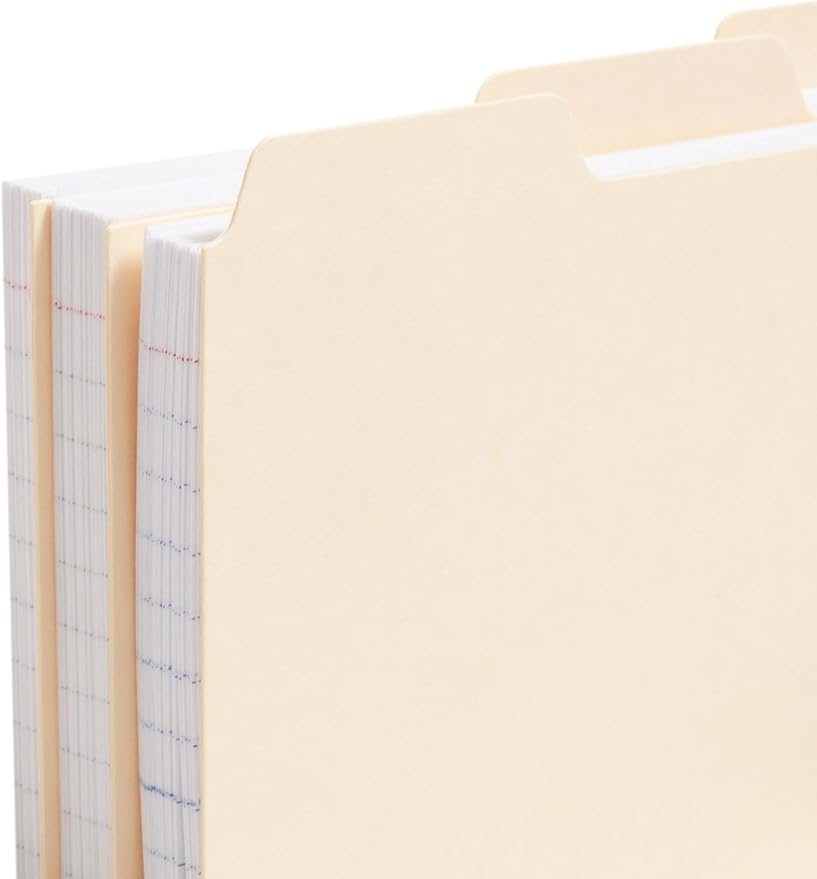Smead Card Guide, Plain 1/3-Cut Tab (Blank), 3" H x 5" W, Manila, 100 per Box (55030)