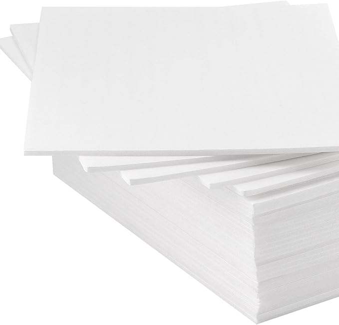KOHAND 50 Pack 12 x 16 x 1/8 inch Foam Core Backing Boards, White Foam Boards, Thick Craft Poster Board for Signs, Presentations, School, Office and Art Projects