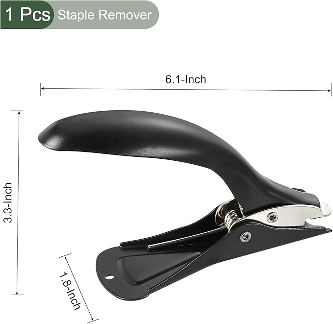 YOKIVE 1 Pcs Staple Remover, Heavy-Hand Puller | Staples Removal Great for Company Home Furniture Desktop (Black)