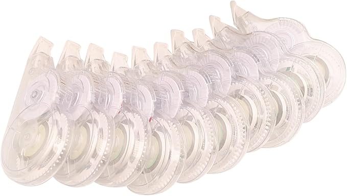10Pcs Correction Tape Roller 8mx5mm Quick Dry White Out Correction Tape Total 80m for Writing School and Office Supplies
