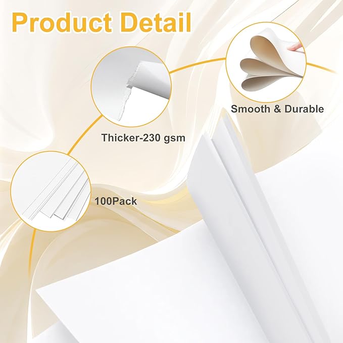 100 Pack White Poster Boards, 11"x14" White Poster Paper Heavyweight Poster Board Bulk Blank Poster Board for Art Display Board,Classroom Use,School Craft Project,Presentation Drawing