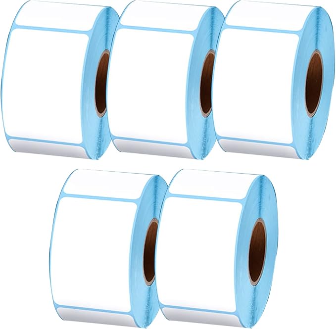 5 Roll Direct Thermal Shipping Labels, Width 40Mm Height 20Mm-80Mm Waterproof and Adhesive Shipping Labels,40×60mm×500