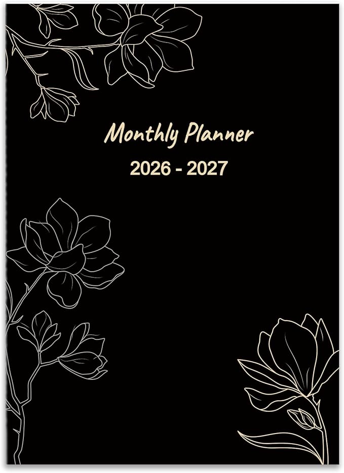 2026-2027 Monthly Planner - Month Calendar from July 2026 - December 2027, Monthly Planner 2026-2027 Easy to Organize Your Daily Life, 7" x 10", Black