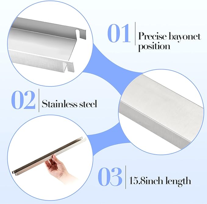 Lateral Front to Back File Bar Rails Hanging File Rails Filing Cabinet Parts Stainless Steel File Drawer Rails 15.76 Inches Long (6 Pieces)