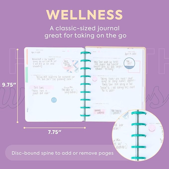 Happy Planner Hello Little One Guided Classic-Size Disc-Bound Baby Journal, 80 Pages