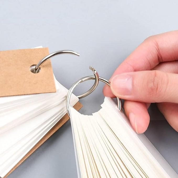 OWLKELA 135 Pcs Binder Rings 1 Inch, Loose Leaf Binder Ring, Metal Book Rings, Flash Card Rings, Index Card Rings, Clip Rings, Nickel Plated Steel Binder Rings, Key Rings