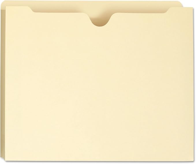 Smead File Jacket, Straight-Cut Tab, 2" Expansion, Letter Size, Manila, 50 per Box (75470)