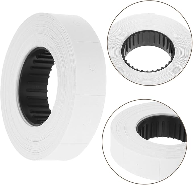 DOITOOL 10rolls Price Tag Roll for White Price Tag Paper Retail Store Sticker Labels Marker Labeler