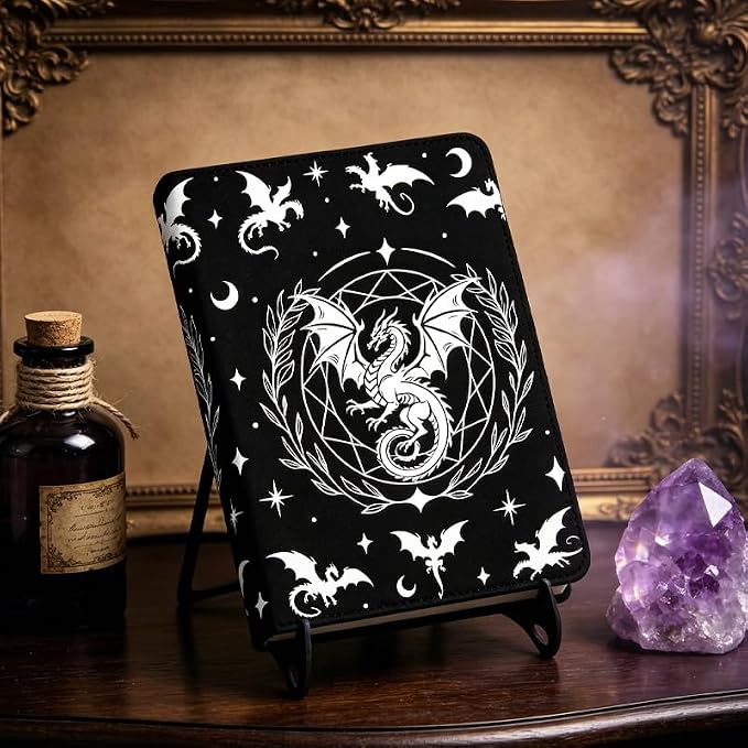 Dragon Patern Stretchable Book Cover 15.7"x9.8", Elastic Washable Book Protector for Hardcover Textbooks Paperbacks, Reusable Polyester Book Sleeve for Women