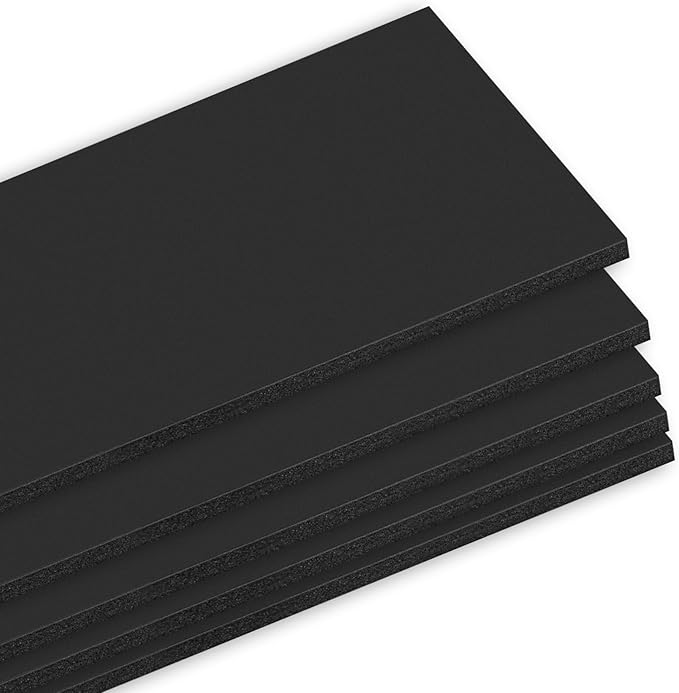 Mat Board Center Premium Black Foam Core Board - 24x36 Inches, 3/16" Thick - 10 Pack, Acid-Free - Ideal for Mounting, Crafts, Art, and Presentations