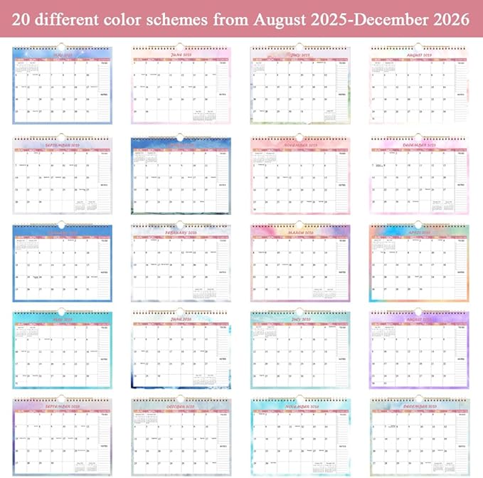 Calendar 2026 - Wall Calendar Runs from Jan 2026 to Dec 2026-12 Monthly Calendar with Thick Paper for Planning and Organizing for Home or Office, Calender Planner, 8.5 x 11 In 2026 Calendars