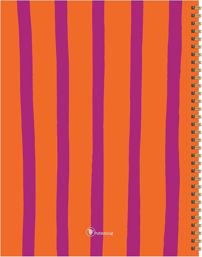 TF Publishing July 2026 - June 2027 Statement Stripe Large Weekly Monthly Planner - 12 Month Academic Planner 2026-2027 with Durable Cover, Thick Uncoated Paper, and Planning Stickers - 9in x 11in
