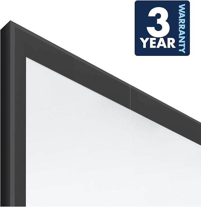 Quartet Dry Erase White Board 96"W x 48"H Non-Magnetic Whiteboard, Total Erase, Black Aluminum Frame (S538B)