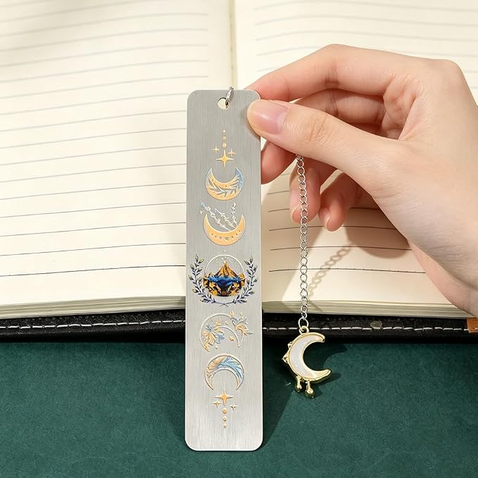Acotar FAE Romance Metal Bookmark,The Night Court Feysand Fantasy Bookmarks,Reading Gift for Women Book Lovers and Fans of The Court of Thorns and Roses (Yellow Acotar)