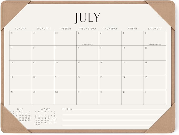Jotsome Desk Calendar 2026-2027 with Desktop Mat, Desk Pad Calendar From Now to June 2027 14x10.5 inch, Desk Blotter Calendar for Home Office and School, Easy Planning, Gift for the Holidays, Apricot
