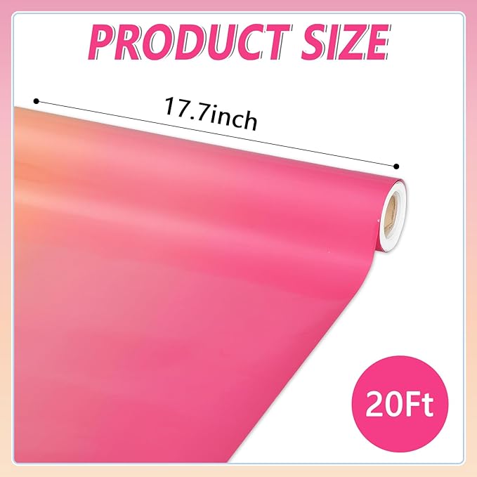 Pink and Orange Color Wash Bulletin Board Paper Roll Bulletin Board Background Paper Back to School Classroom Decor Poster for Art Craft DIY Projects Home Office Classroom Party Supplies 17.7in x 20ft