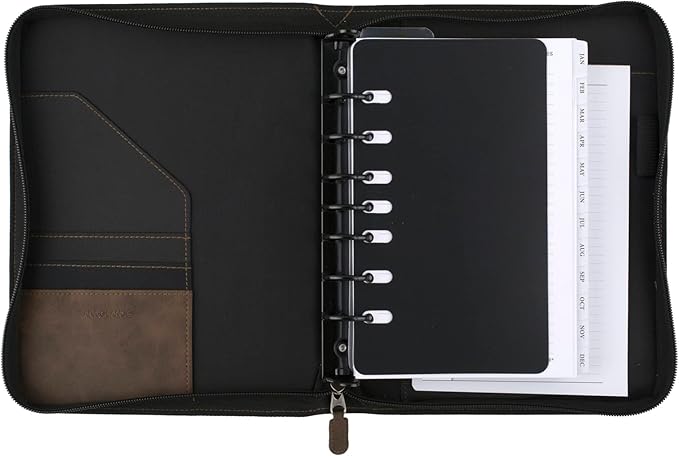 AT-A-GLANCE Simulated Leather Undated Starter Set, 43184 DAY-TIMER, Desk Size, Distressed Brown (031-0140-04)