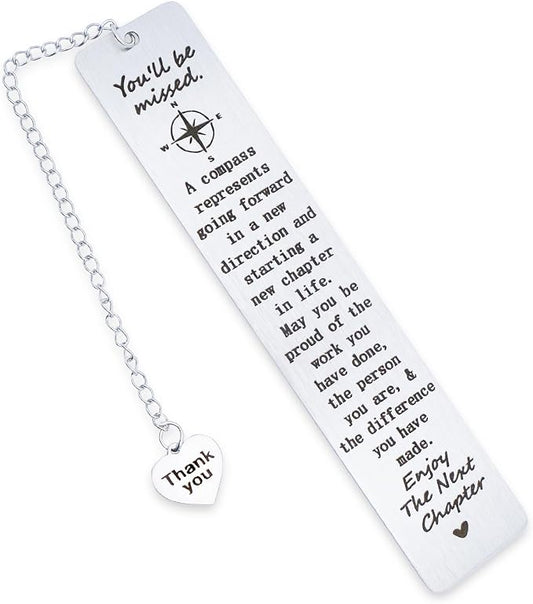 Christmas Stocking Stuffers Coworker Leaving Gifts for Women Men Farewell Gifts for Coworkers Friends Retirement Goodbye Gifts for Colleagues Boss Thank You Bookmark for Employee Leader Teachers