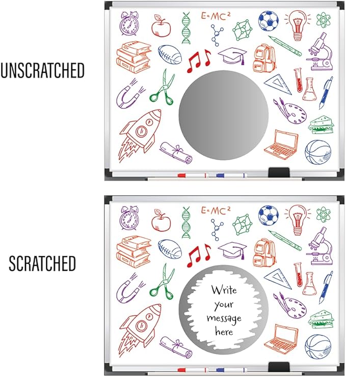 My Scratch Offs 50 Pack Whiteboard DIY Custom Make Your Own Scratch-Offs Prizes for Kids Teacher Supplies for The Classroom Motivational Scratch Cards for Students Appreciation Cards