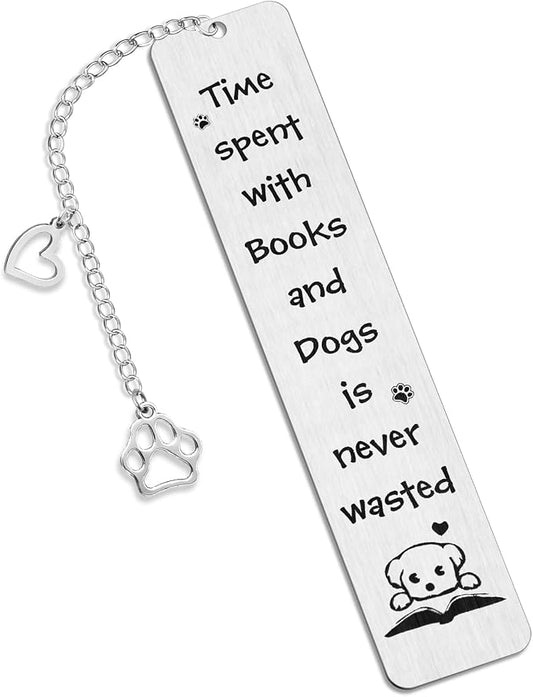 Dog Bookmark, Kaluofan Book Marks for Reading Women, Cute Bookmarks for Kids Book Lovers Dog Lovers, Dog Metal Bookmark for Bookworms Friends Teachers, School Home Office Reading Stationery