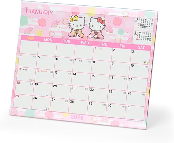 Sanrio Hello Kitty Sheet Calendar, 2026, Paper, Tabletop 622265