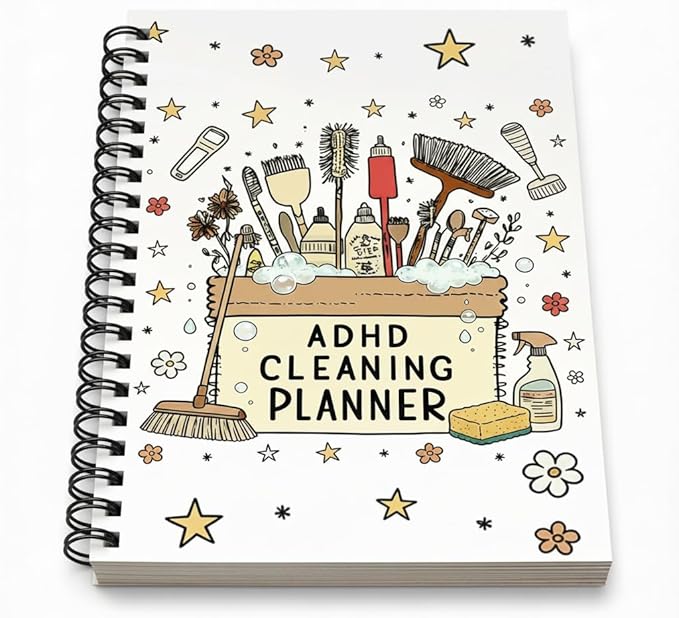 ADHD Cleaning and Organizing Planner – ADD Cleaning Planner for ADHD Cleaning Schedule, Household Daily Cleaning Schedule Planner for Adults Women