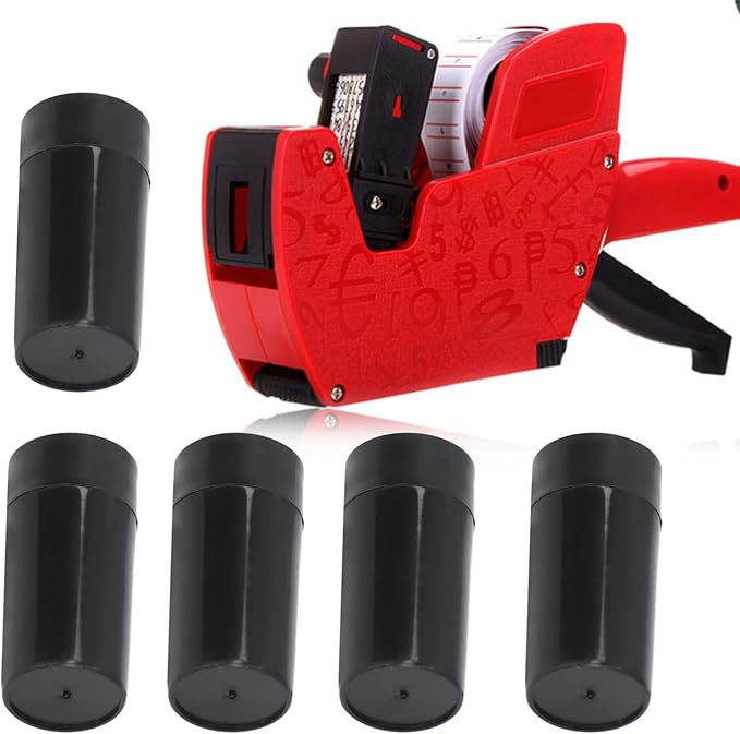 5Pcs Ink Roll Refill Roller Cartridge MX5500 PriceGun Ink Refill with 20mm Inner Sponge Long Lasting Easy Installation for MX5500 Label Maker