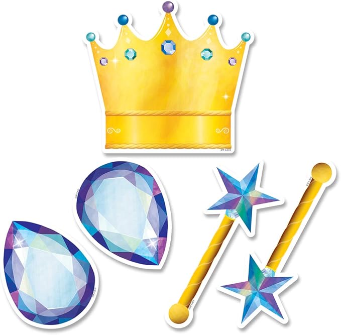 Creative Teaching Press Mystical Magical Crowns and Jewels Cut Outs, 6 in, CTP 8708