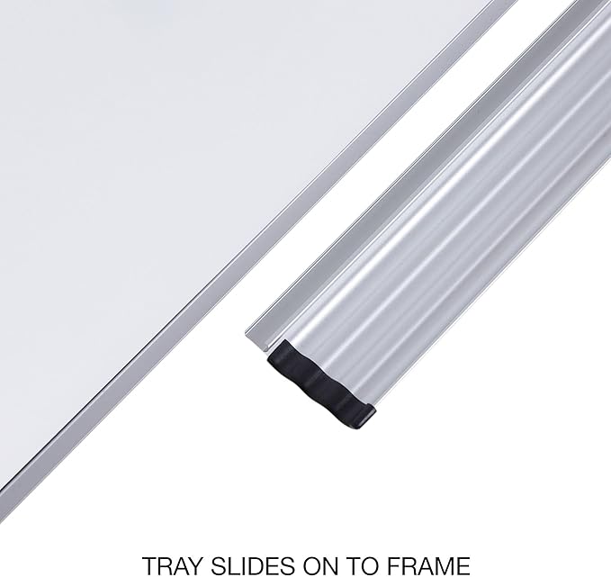 Universal Cork/Dry Erase Board, Melamine, 36" x 24, Black/Gray, Aluminum/Plastic Frame (43743)